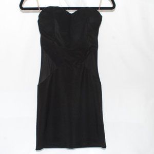 Love Culture -Strapless Blk Dress -Sheer Waist